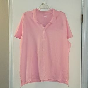 Old Navy Pique Short Sleeve Polo Shirt, XXL, Pink